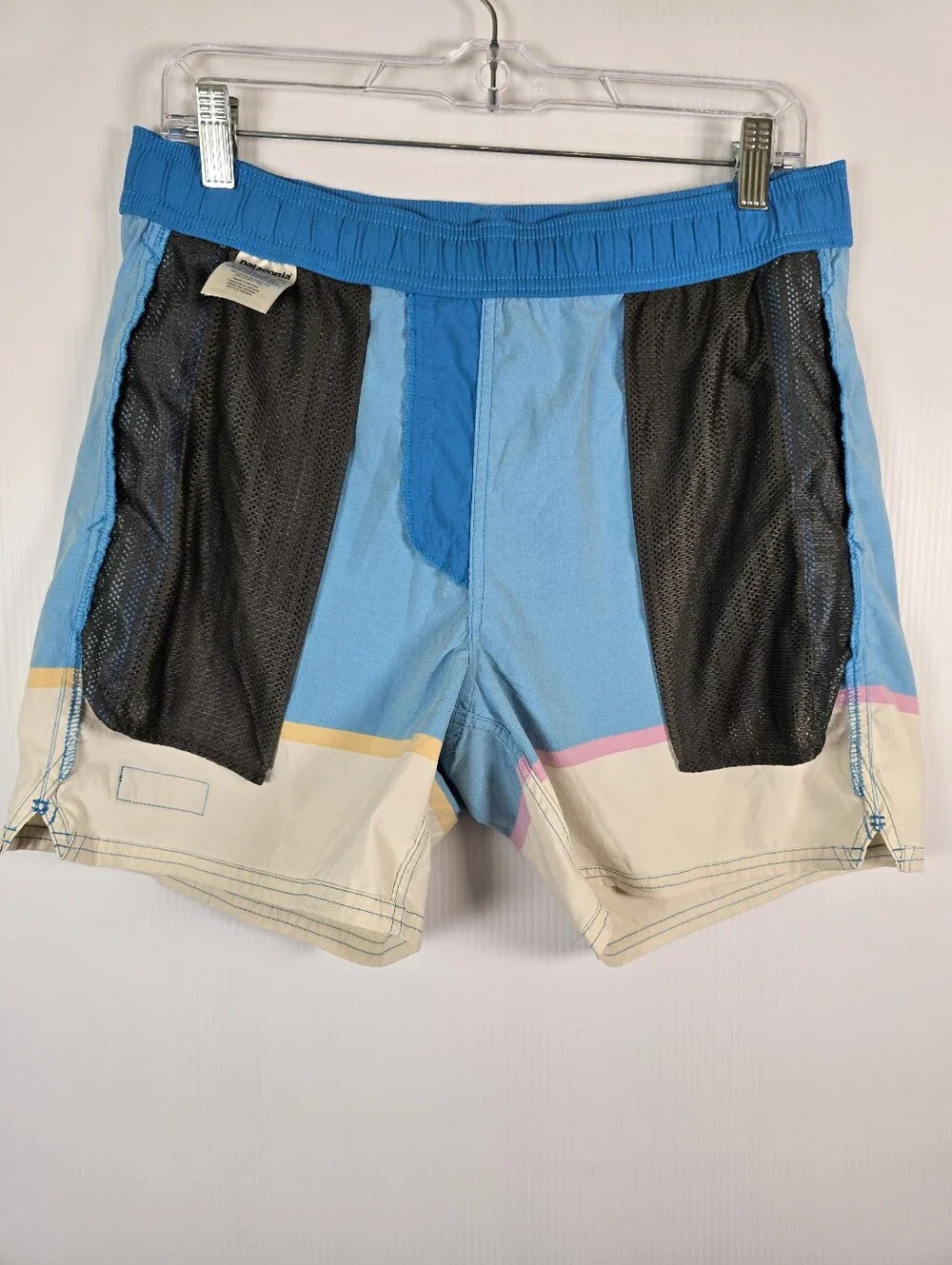 Patagonia Men's Stretch Wavefarer Volley Swim Shorts Colorblock Size M